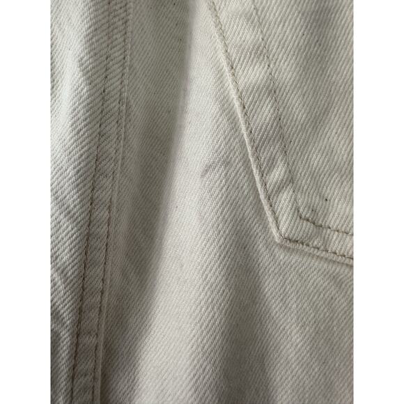 Mango MNG Women's Small Ivory Maxi Denim Jean Front Slit Skirt Cotton Boho - Picture 9 of 12